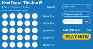 Health Lottery's number picker