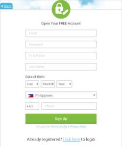 LottoSend Registration Form