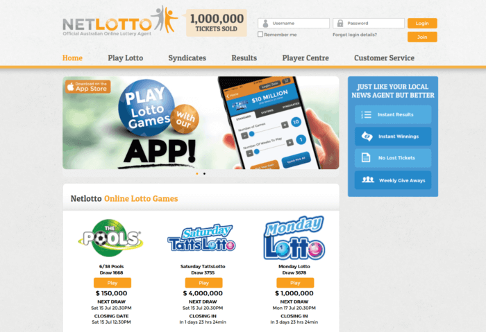 Netlotto Website