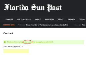 Florida Sun Post Boston Leader