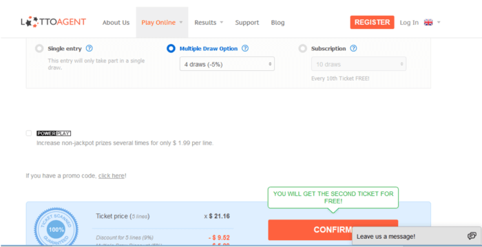 wintrillions vs lotto agent pruchase confirmation page 