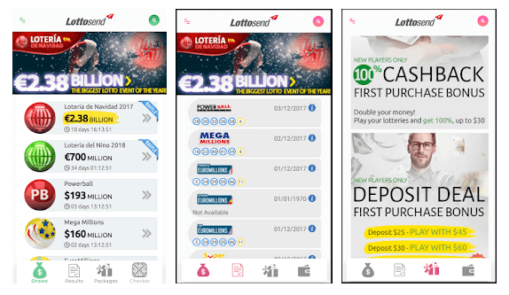 LottoSend mobile Android app