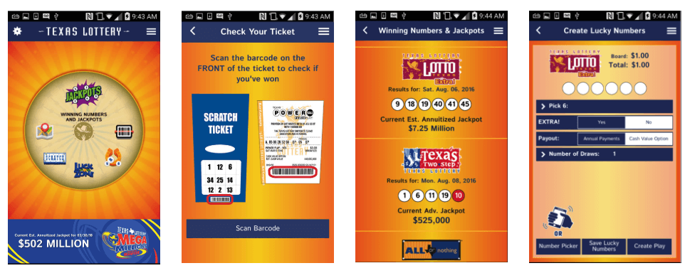 Texas TX Lottery mobile app