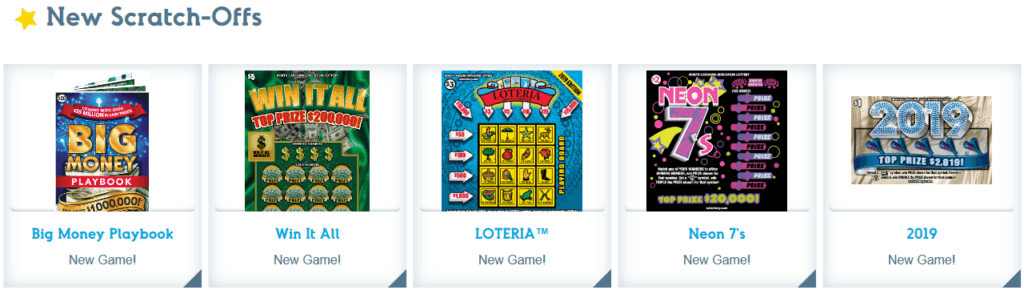 North Carolina Lottery scratch-off games