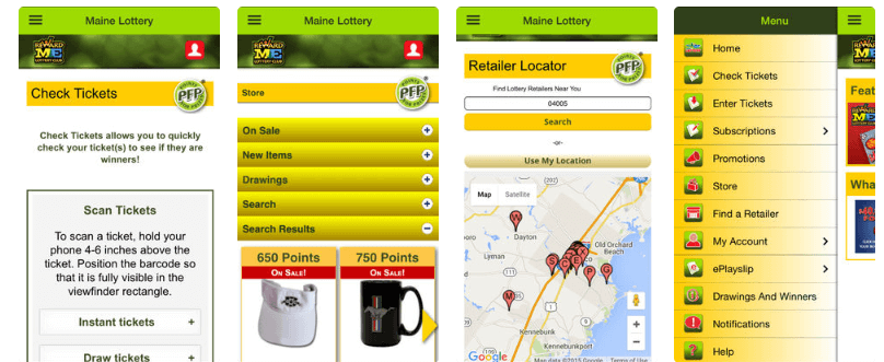 Maine Lottery mobile iOS Android app