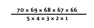 Mega Millions odds formula math