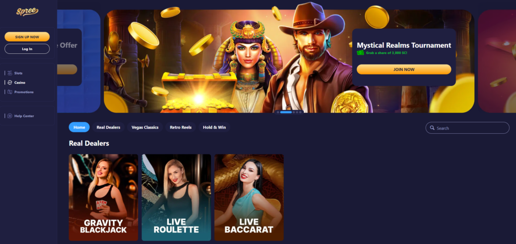 Spree casino user experience