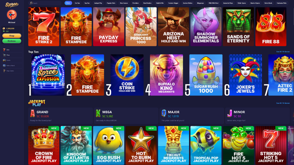 Spree casino games