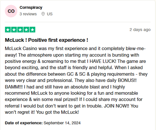 McLuck reviews