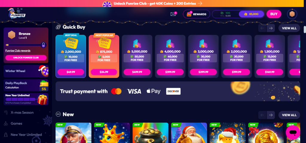 How does Funrize Casino work?