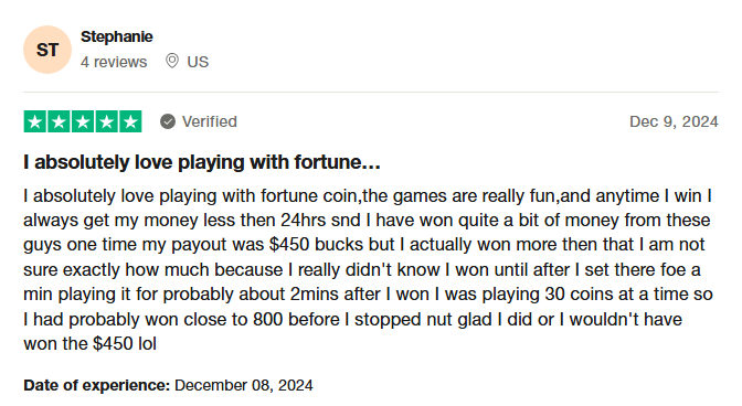 Fortune Coins reviews