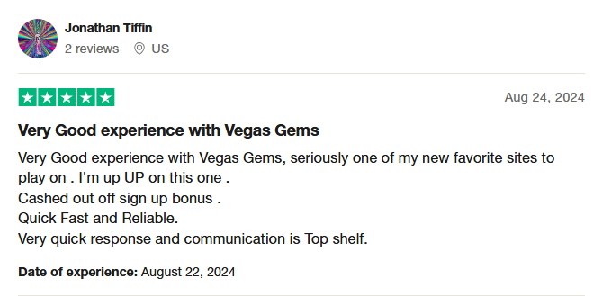 Vegas Gems Casino reviews