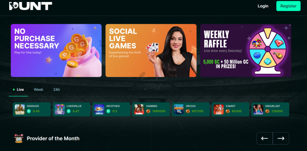 Punt Casino bonus