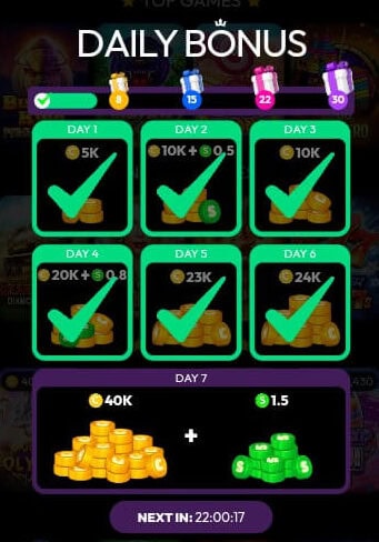 First purchase bonus offer at Crown Coins Casino