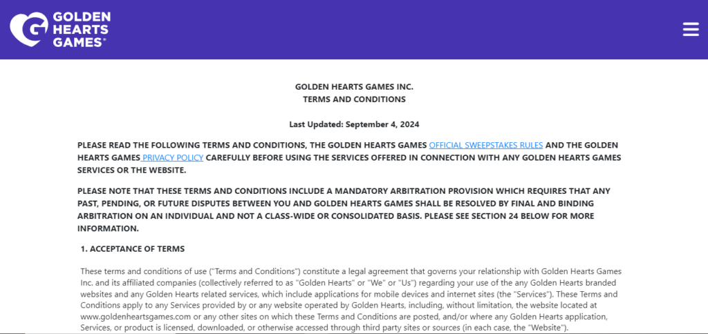 Golden Hearts Games Casino safety