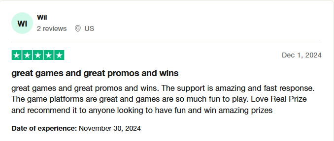 RealPrize Casino reviews
