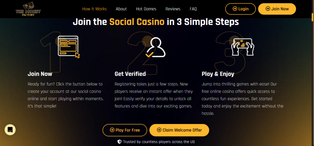 How does The Money Factory Casino work?