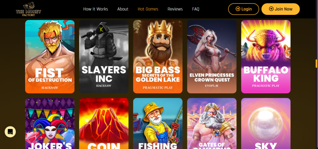 The Money Factory Casino games
