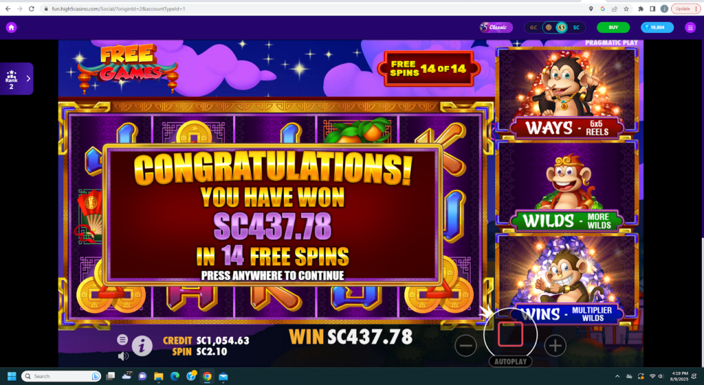 high 5 casino user experience