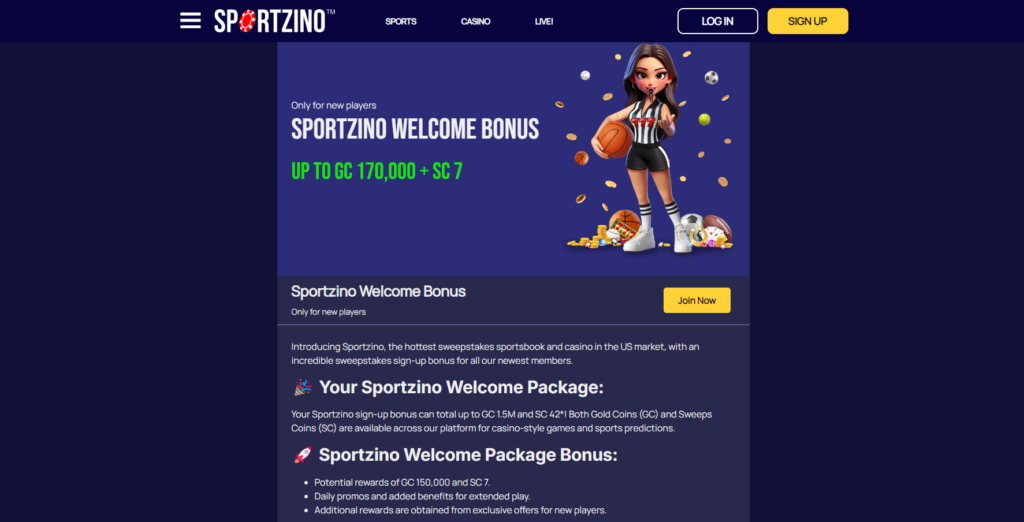 Sportzino Casino bonus