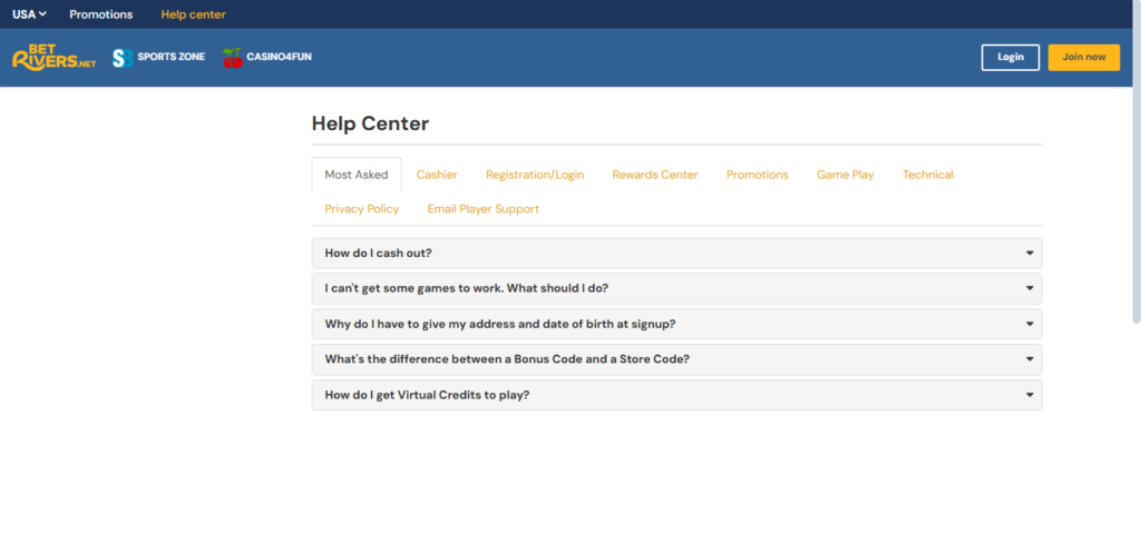 BetRivers.net Casino customer support