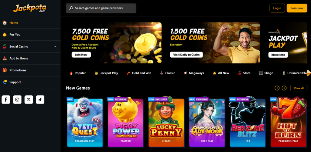 jackpota sweepstakes casino USA