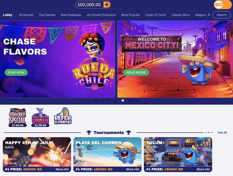 RealPrize sweeps casino