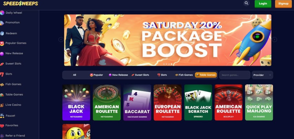 speedsweeps online sweepstakes casino