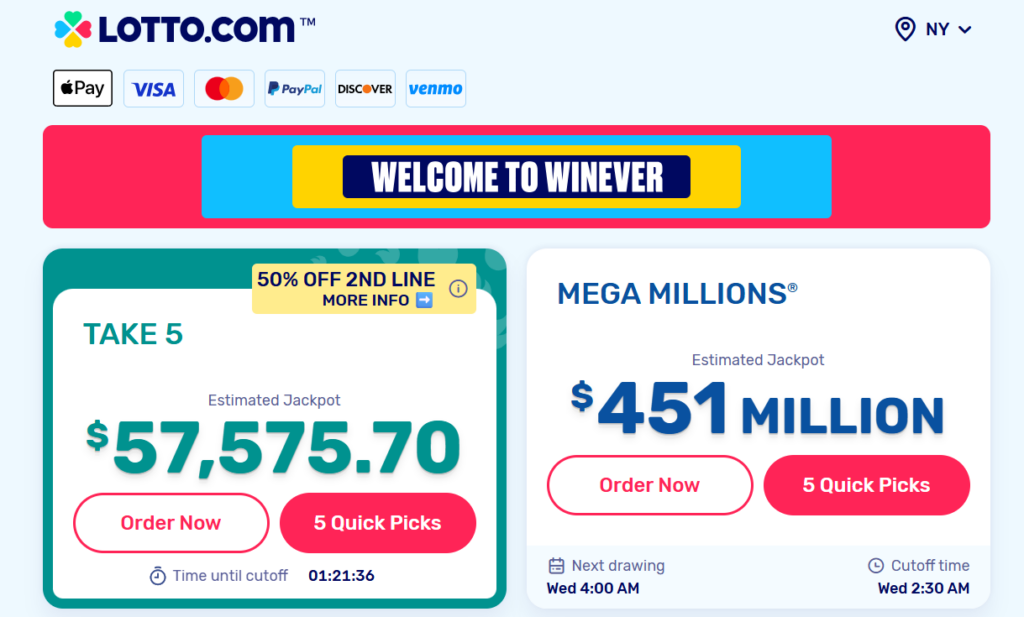 lotto.com online lottery website USA